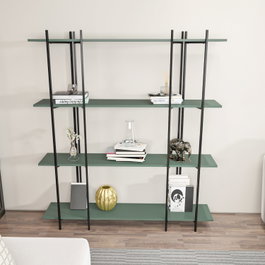 Hanah Home Estantería Moss Verde y Negro
